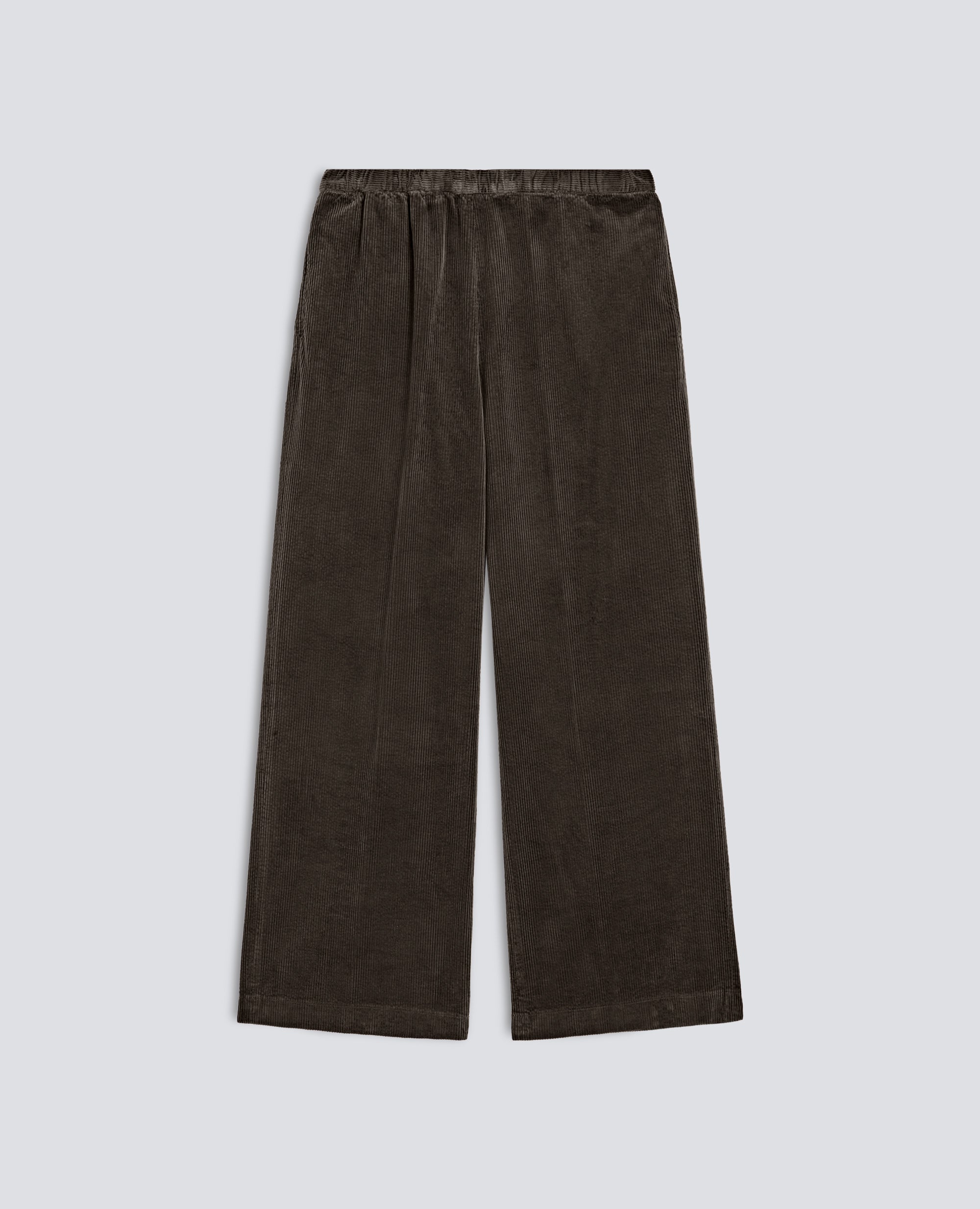 PANTALONE IN VELLUTO A COSTE CON ELASTICO - VERDE - ASPESI