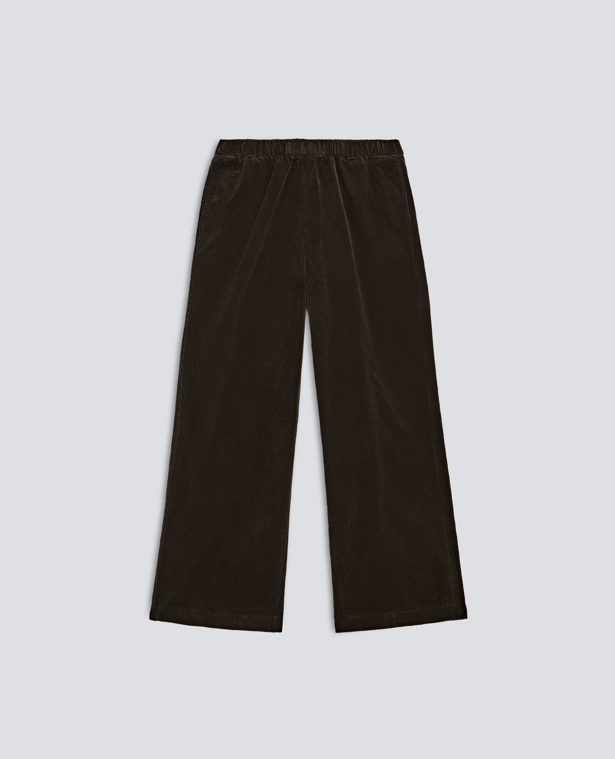 PANTALONE IN VELLUTO A COSTE CON ELASTICO - MARRONE - ASPESI