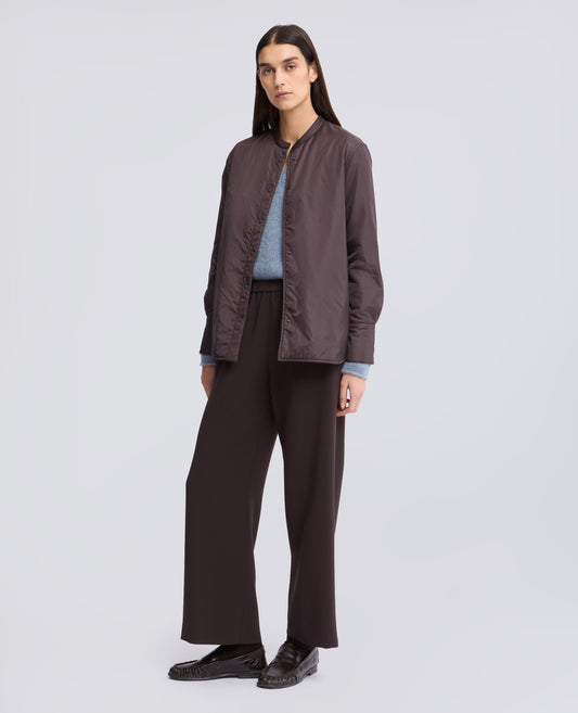 PANTALONE IN CADY CRÊPE CON ELASTICO - MARRONE - ASPESI