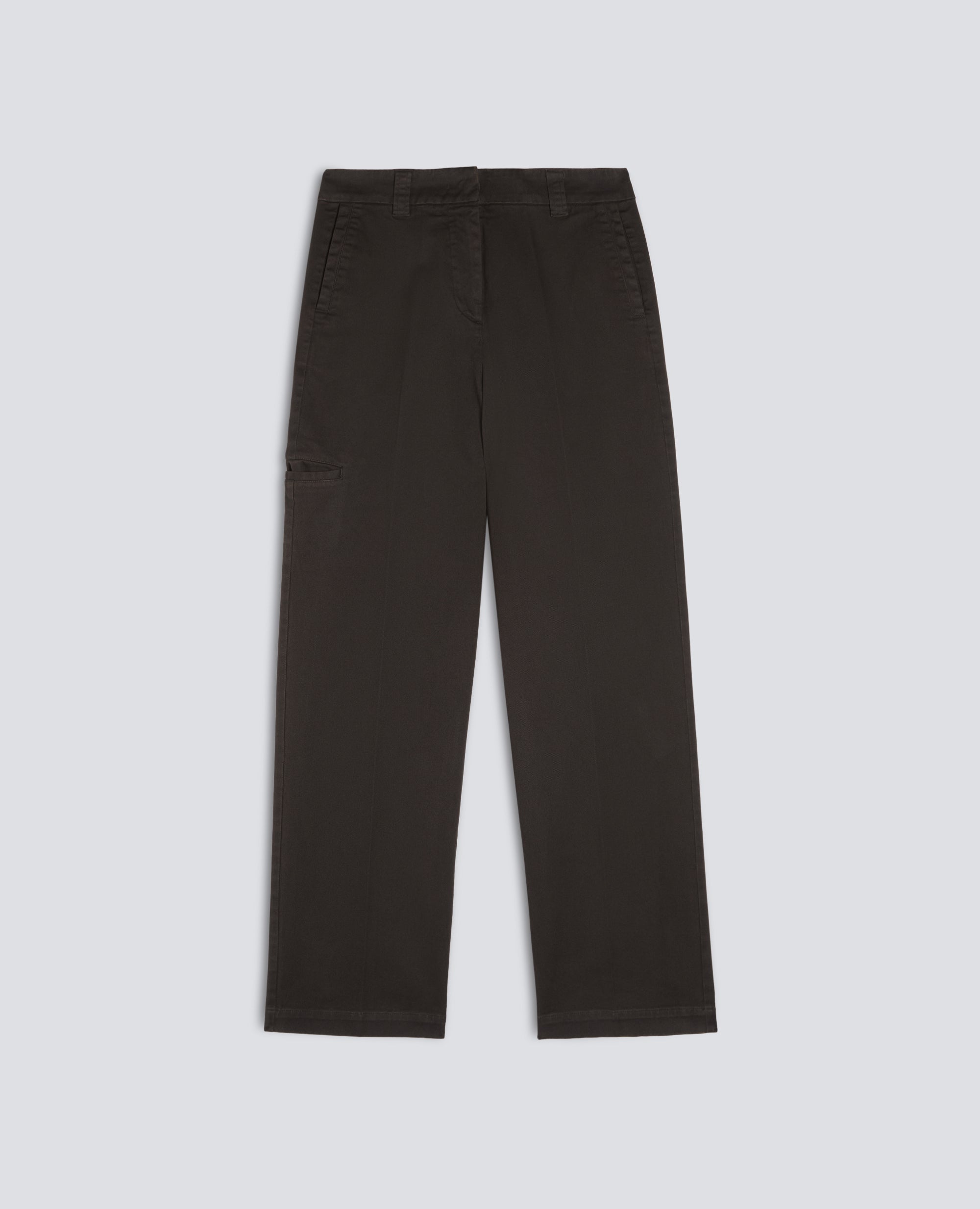 PANTALON EN GABARDINE DE COTON - MARRONE - ASPESI