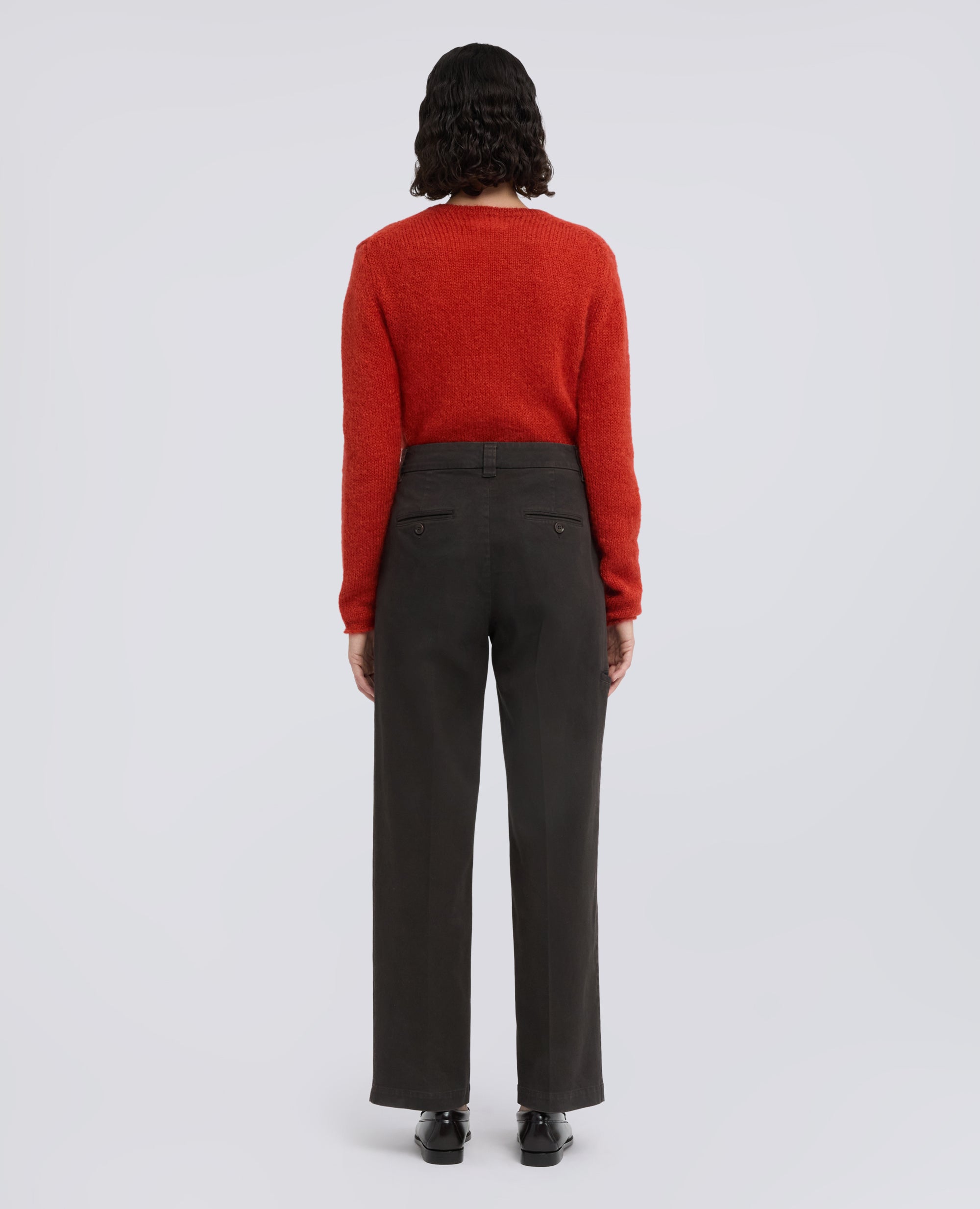 PANTALON EN GABARDINE DE COTON - MARRONE - ASPESI