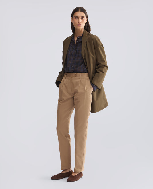 PANTALONE IN GABARDINE DI COTONE - BEIGE - ASPESI