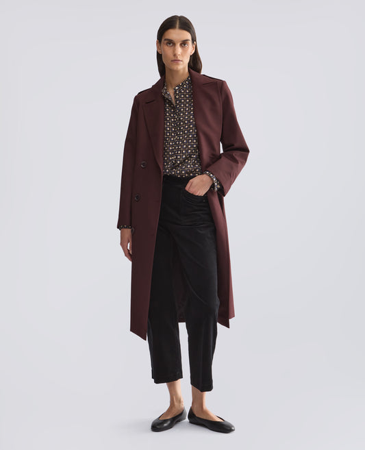 PANTALONE A VITA ALTA IN VELLUTO 1000 RIGHE DI COTONE COMFORT - NERO - ASPESI