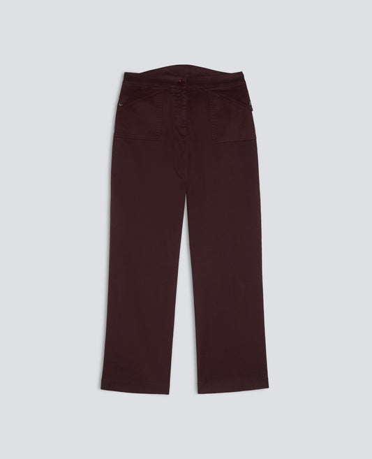 HOSE AUS BAUMWOLL-GABARDINE - ROSSO - ASPESI