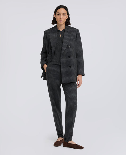 PANTALON EN FRANELA DE LANA VIRGEN - GRIGIO - ASPESI
