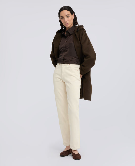 DENIM HIGH-WAISTED TROUSERS - NATURALE - ASPESI