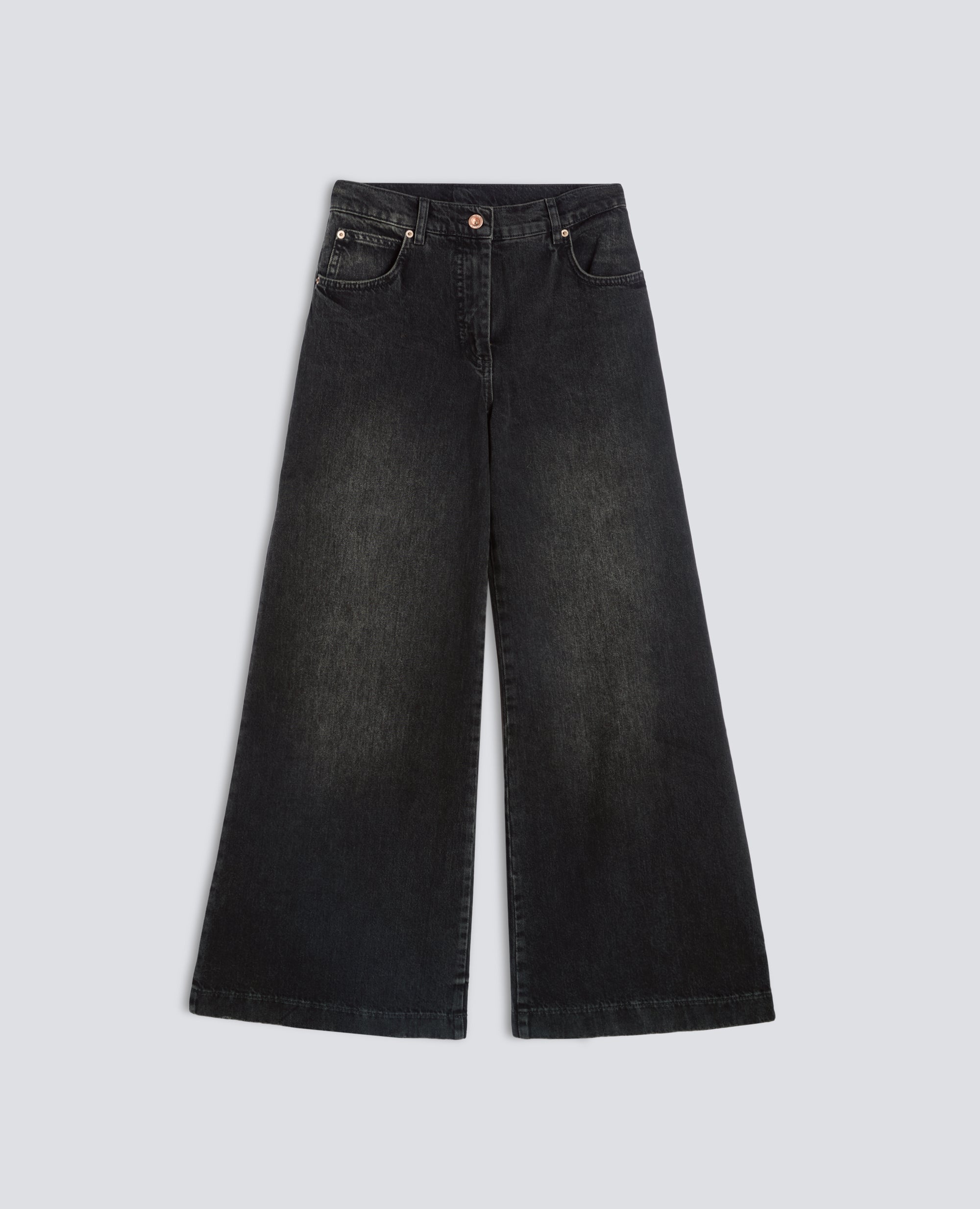 HOSE AUS BAUMWOLL-DENIM - SCHWARZ - ASPESI