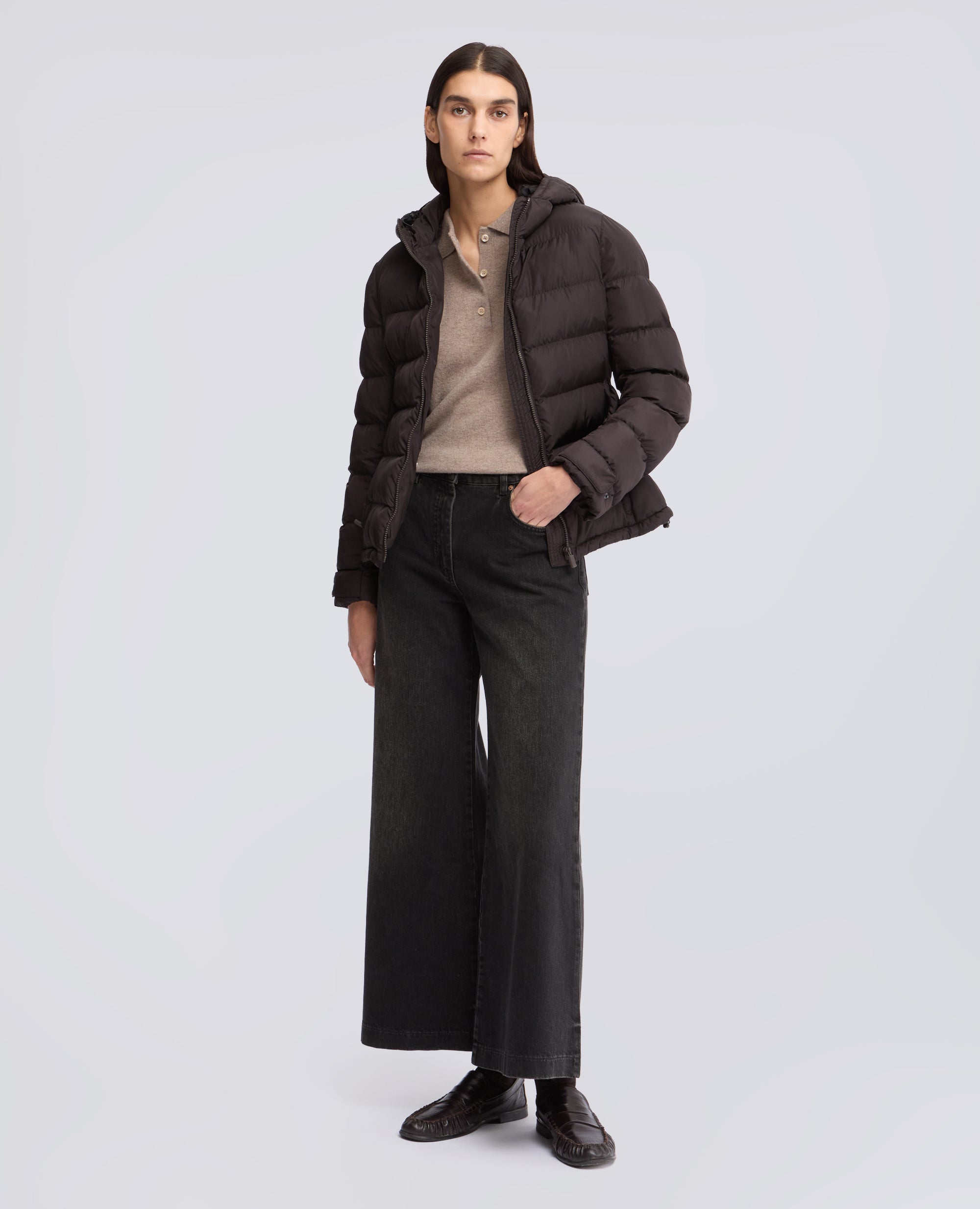 HOSE AUS BAUMWOLL-DENIM - SCHWARZ - ASPESI