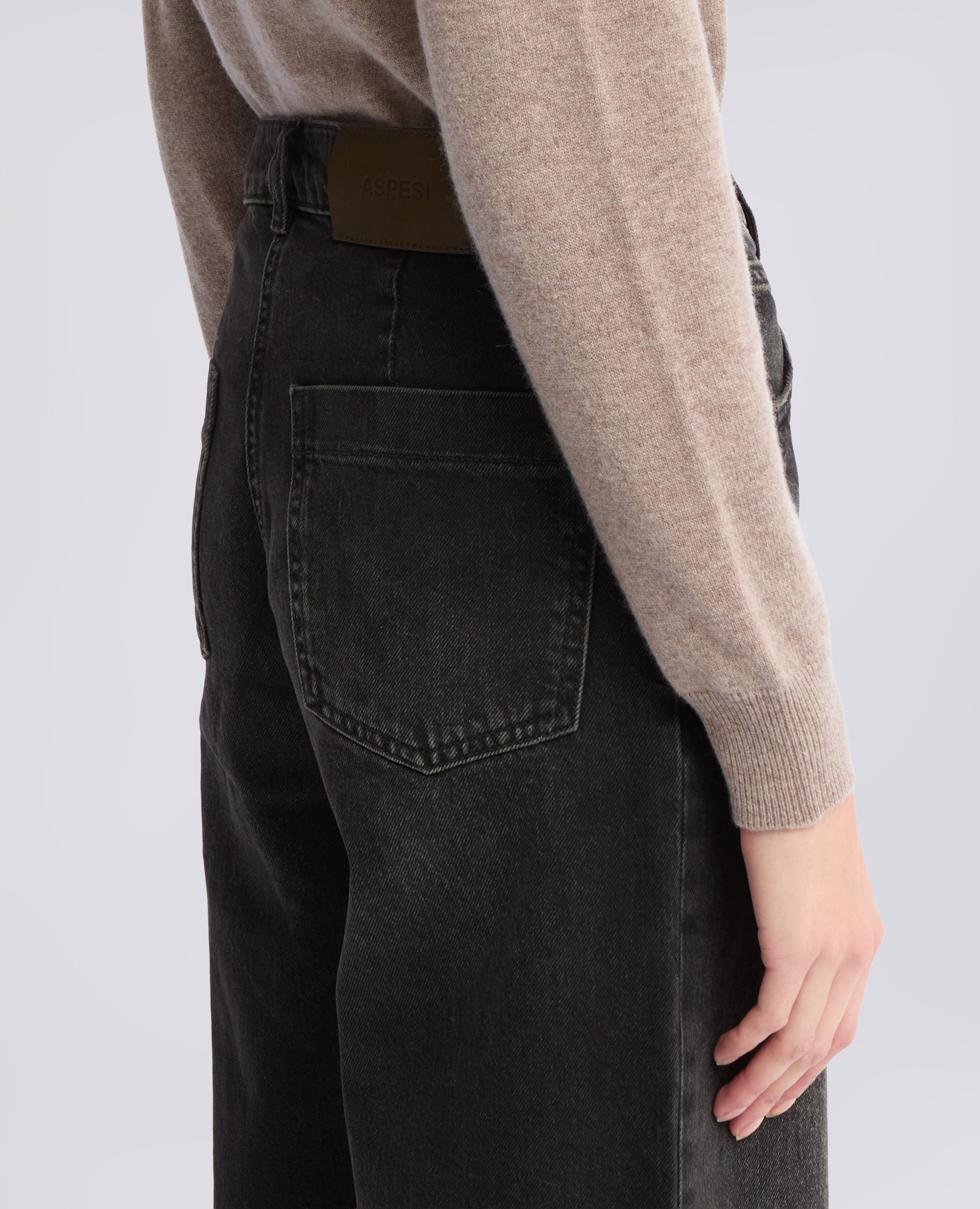 HOSE AUS BAUMWOLL-DENIM - SCHWARZ - ASPESI