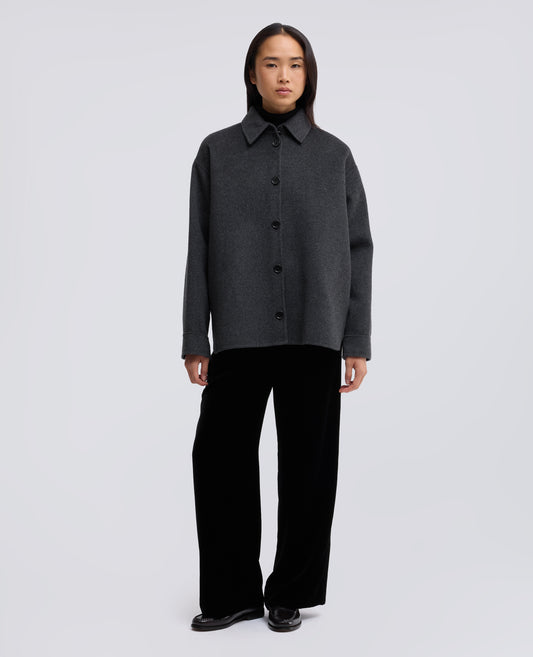 SOBRECAMISA EN LANA DOBLE EFECTO CASTOR - GRIGIO - ASPESI