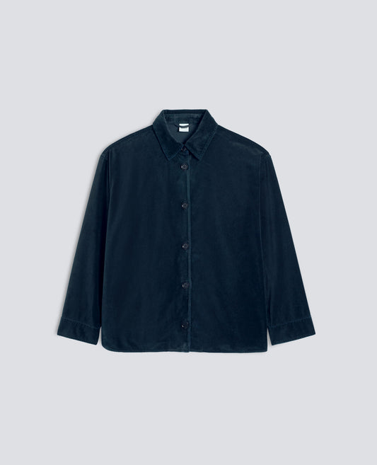 CHAQUETA CAMISERA DE TERCIOPELO - BLU - ASPESI