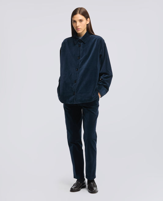 CHAQUETA CAMISERA DE TERCIOPELO - BLU - ASPESI