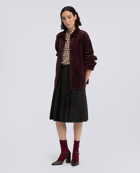 CHAQUETA CAMISERA DE TERCIOPELO - ROSSO - ASPESI