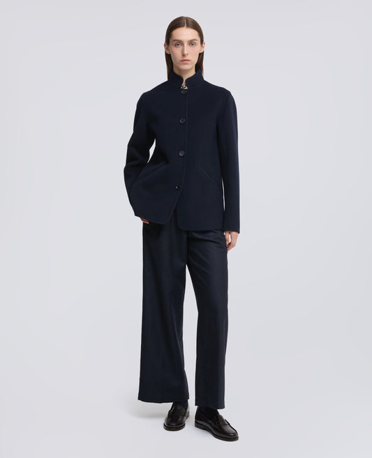 CHAQUETA DE LANA DOBLE - BLU - ASPESI