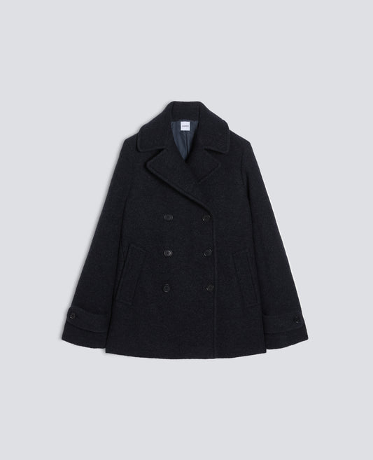 CABANJACKE AUS REINER GEKOCHTER SCHURWOLLE - BLU - ASPESI
