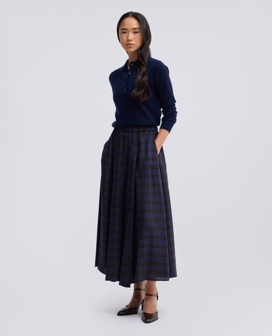 CHECK MODAL CIRCLE SKIRT - MULTICOLOR - ASPESI