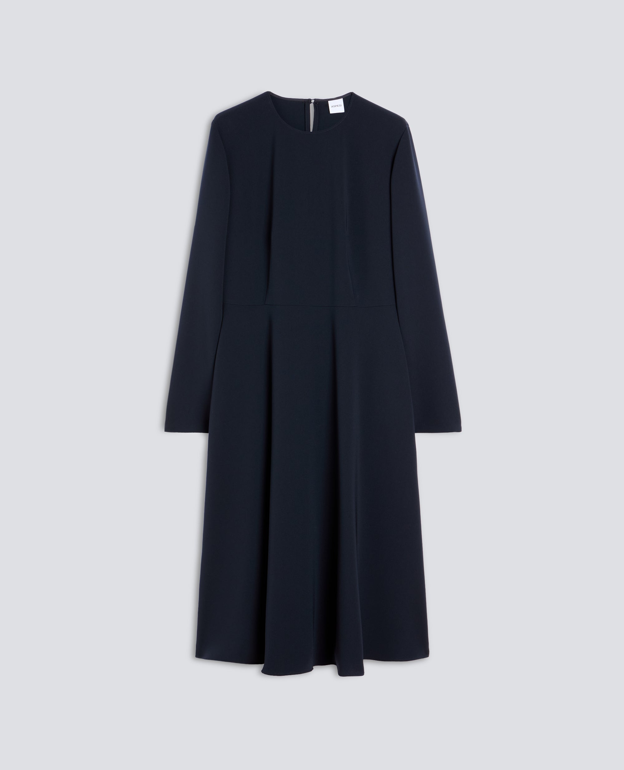 ROBE MIDI EN CREPE CADY - BLU - ASPESI