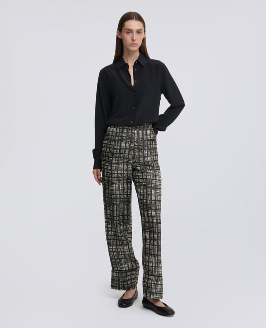 CHEMISE EN CREPE DE CHINE DE SOIE - NERO - ASPESI