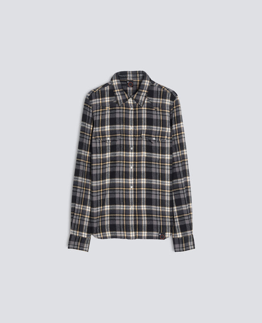 CAMICIA IN TWILL IN COTONE GARZATO - MULTICOLOR - ASPESI