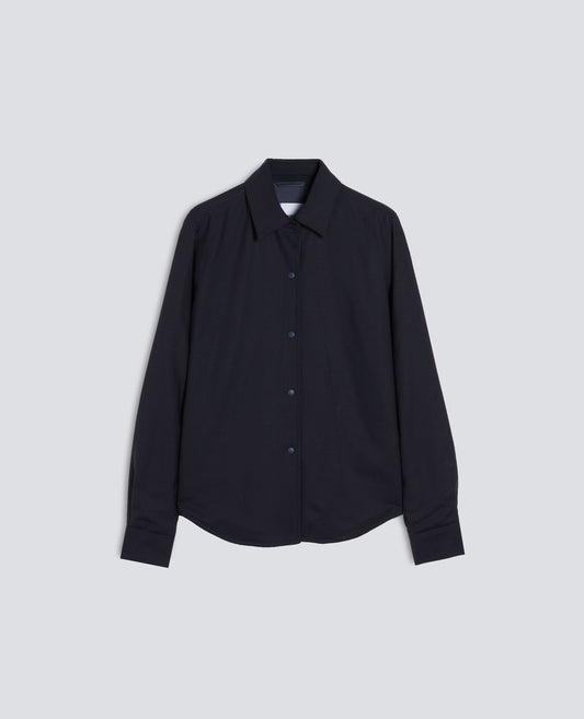 HEMDJACKE -GLUE- AUS COMFORT-TECNOLANA-FLANELL - BLU - ASPESI