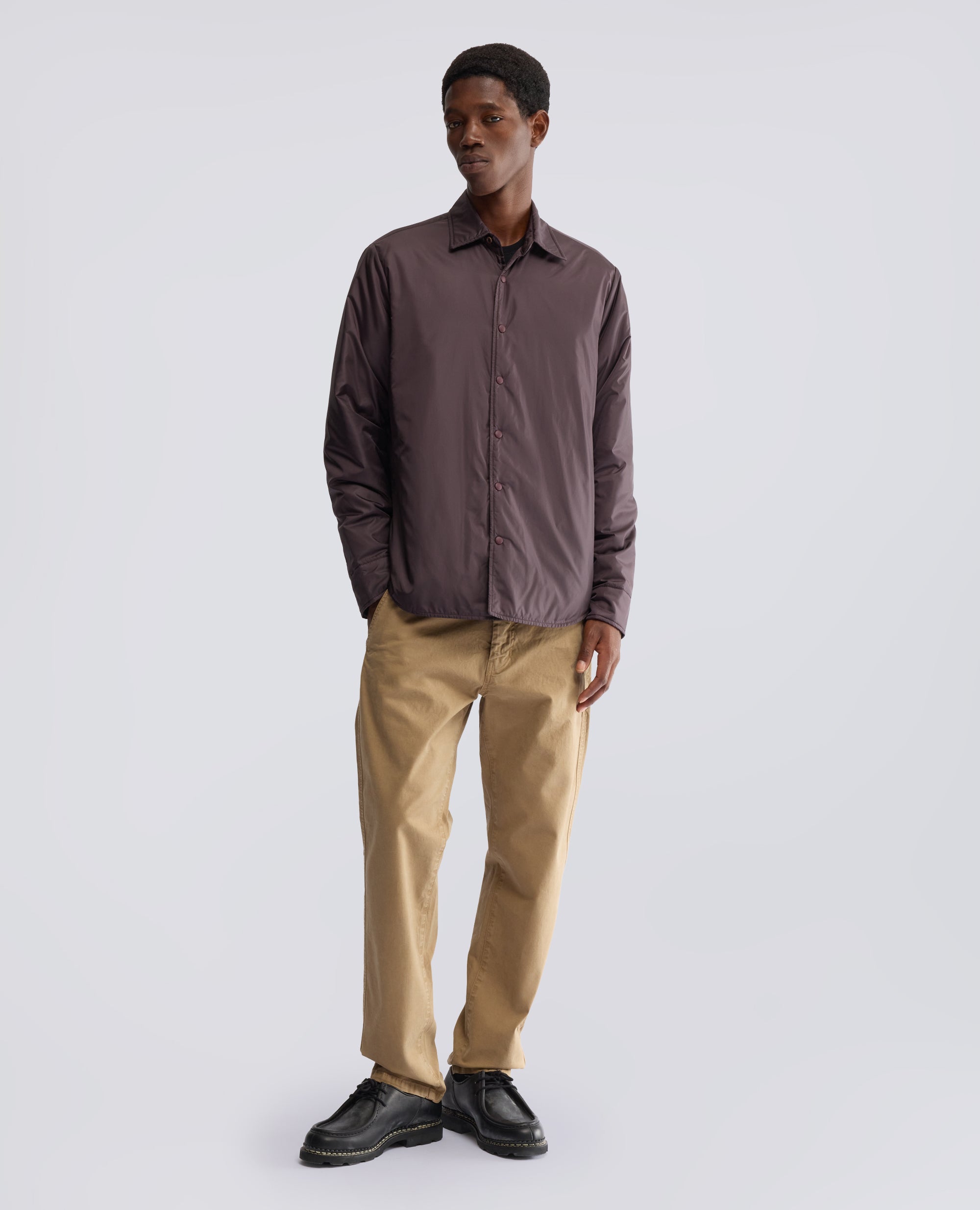 CAMICIA IN IN NYLON IMBOTTITA - MARRONE - ASPESI