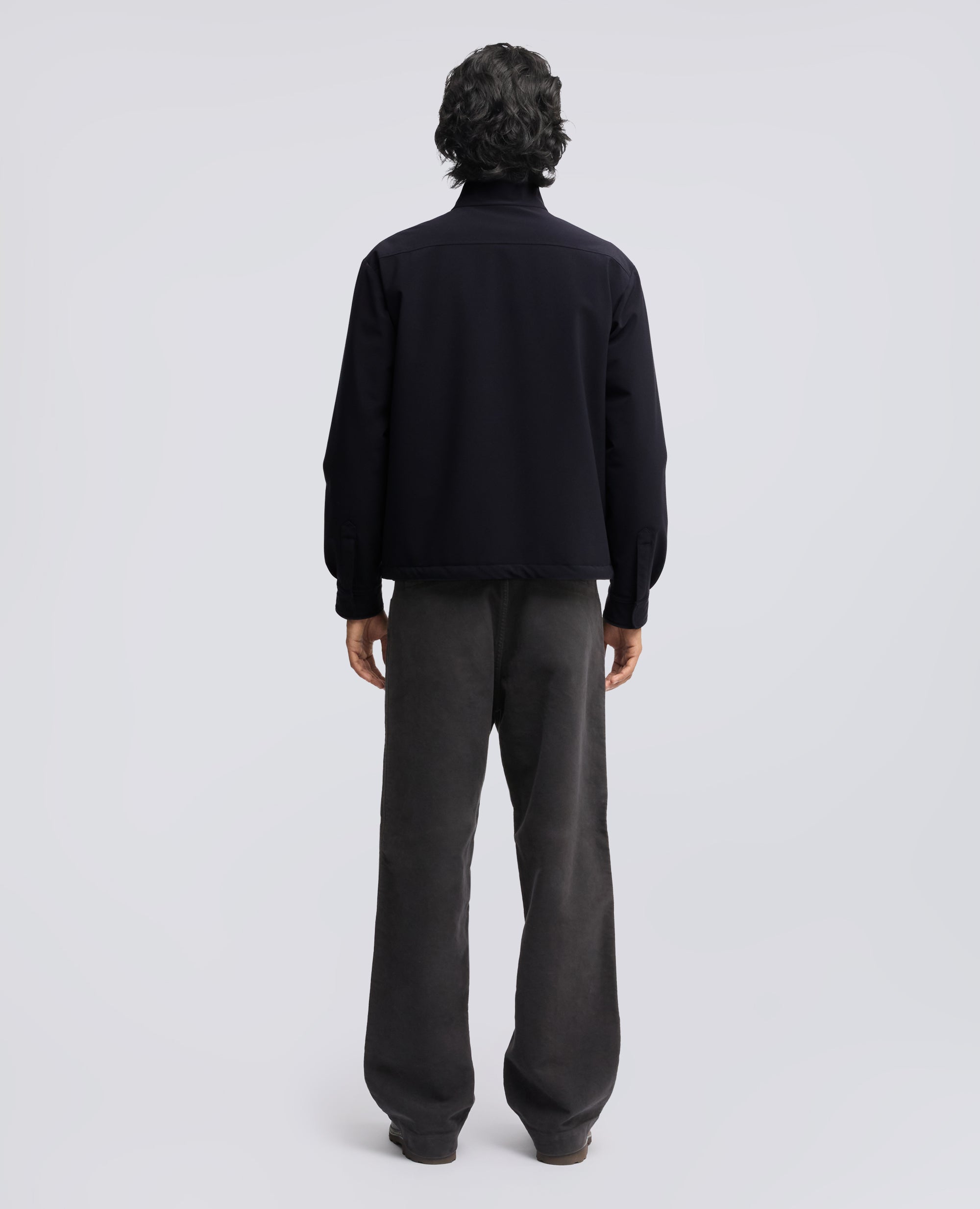 BLOUSON EN SERGE DEPERLANT - BLU - ASPESI