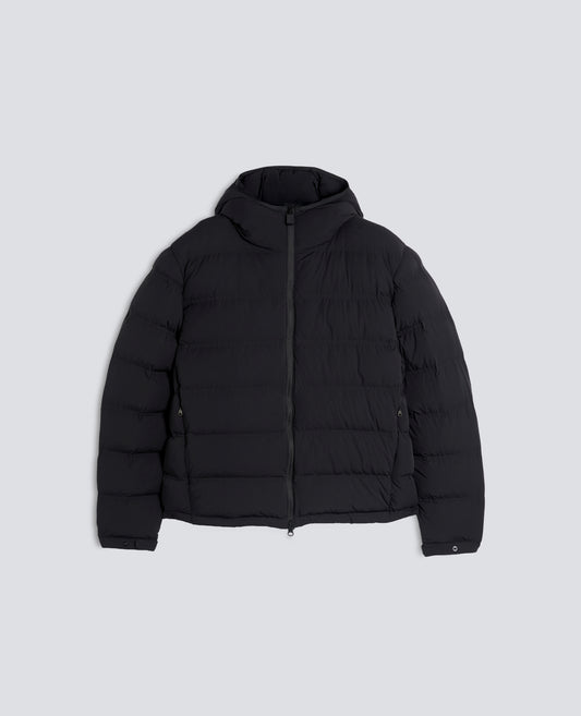WATTIERTE JACKE AUS NYLON MIT KAPUZE - SCHWARZ - ASPESI