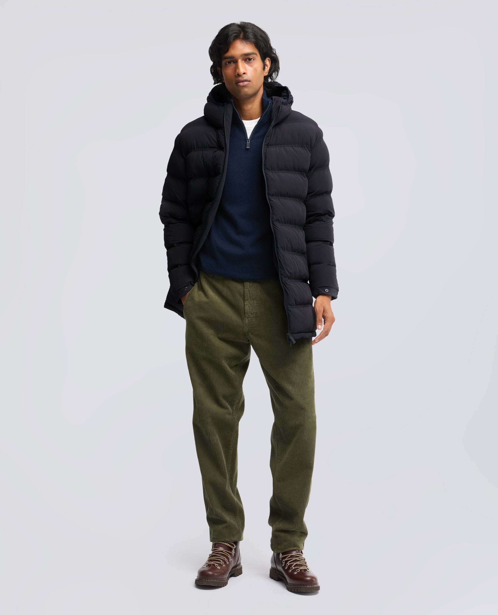PARKA EN NYLON REMBOURREE - BLEU - ASPESI