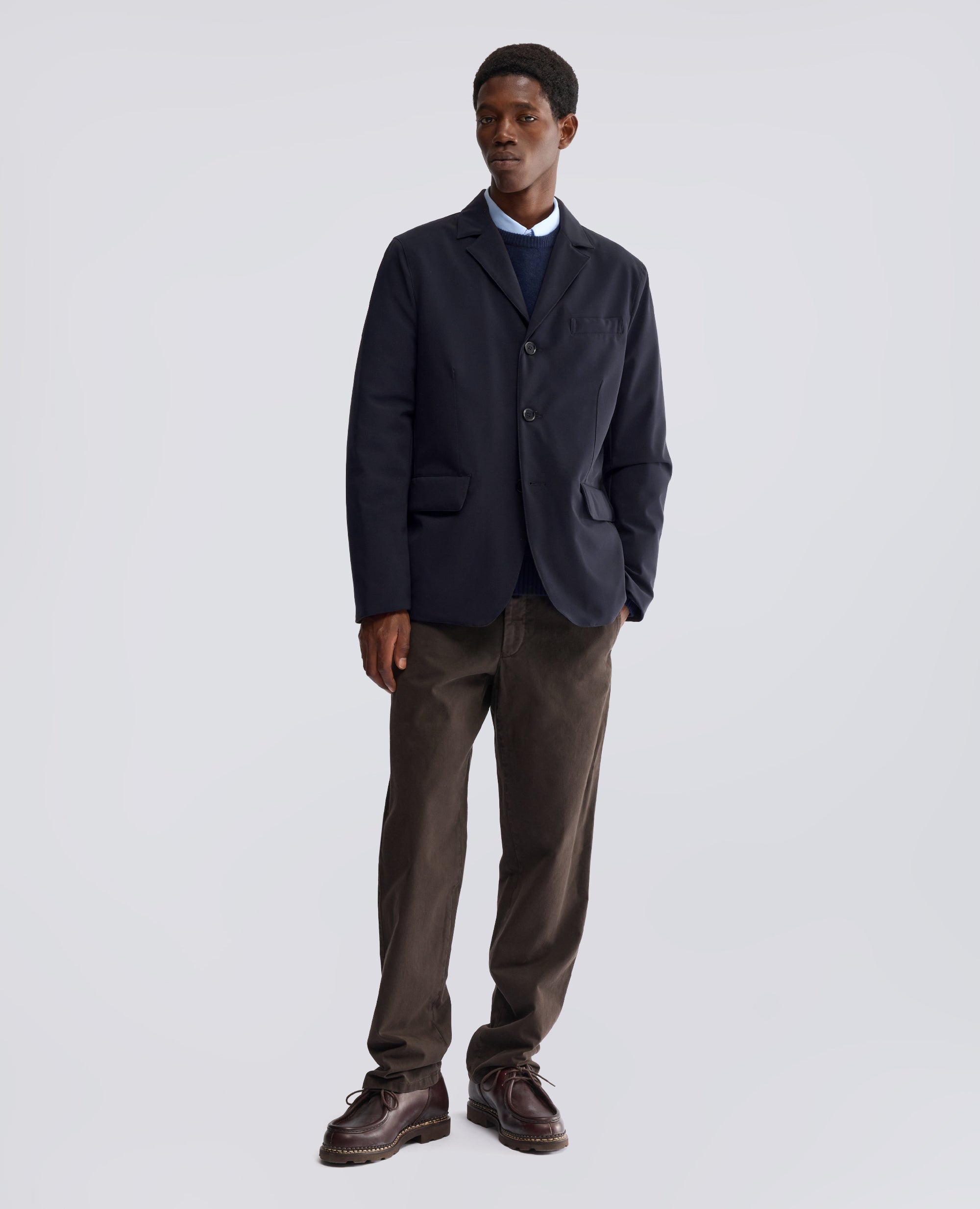 GIACCA IN TWILL DI POLIESTERE - BLU - ASPESI