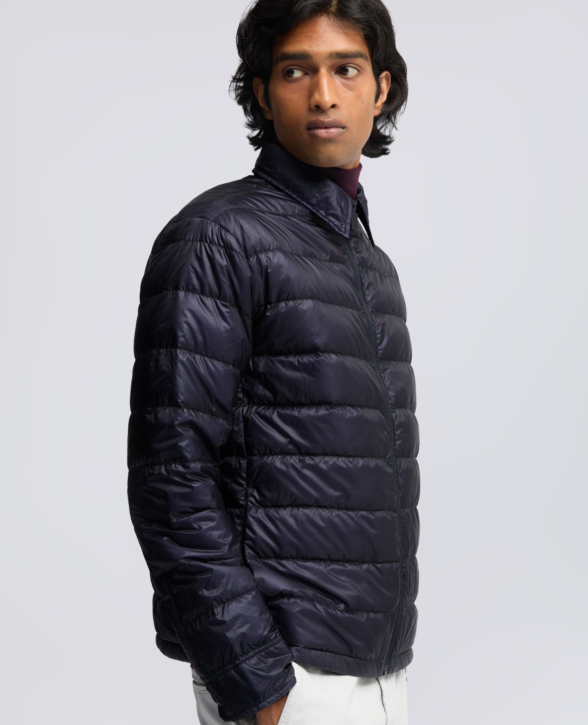 CAMICIA IN NYLON RIPSTOP IMBOTTITA E TRAPUNTATA - BLU - ASPESI