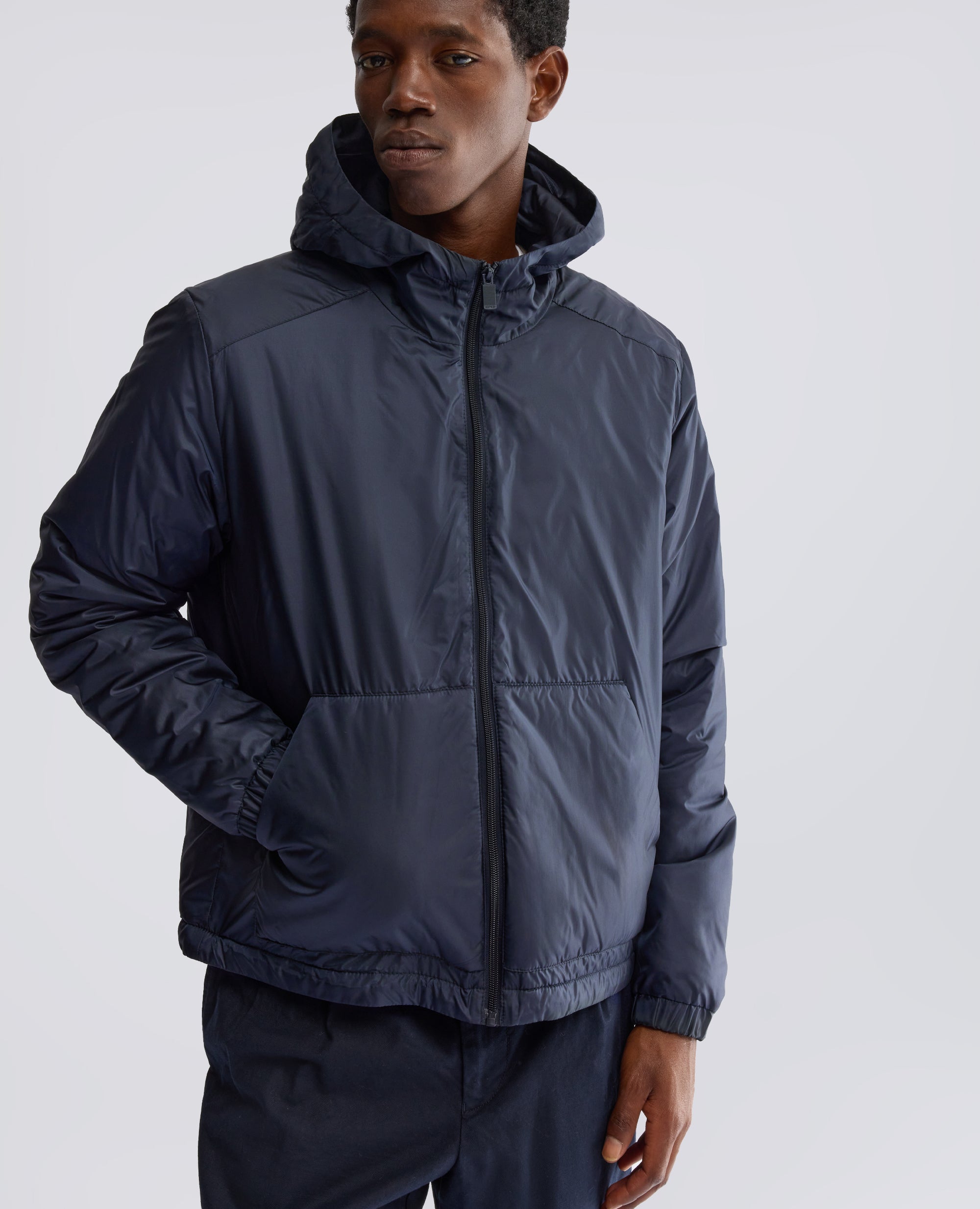 WATTIERTE JACKE AUS NYLON - BLAU - ASPESI