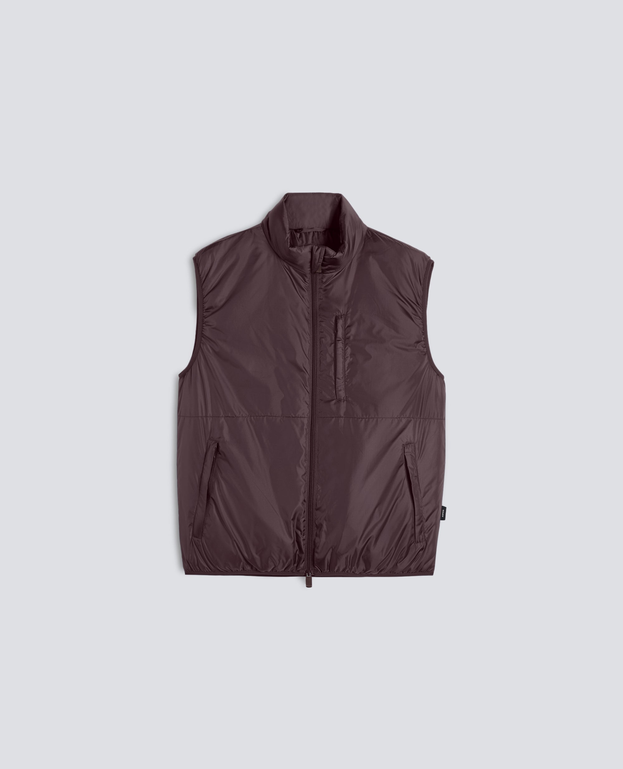 GILET -JIL- EN NYLON AVEC OUATE THERMORE - MARRON - ASPESI
