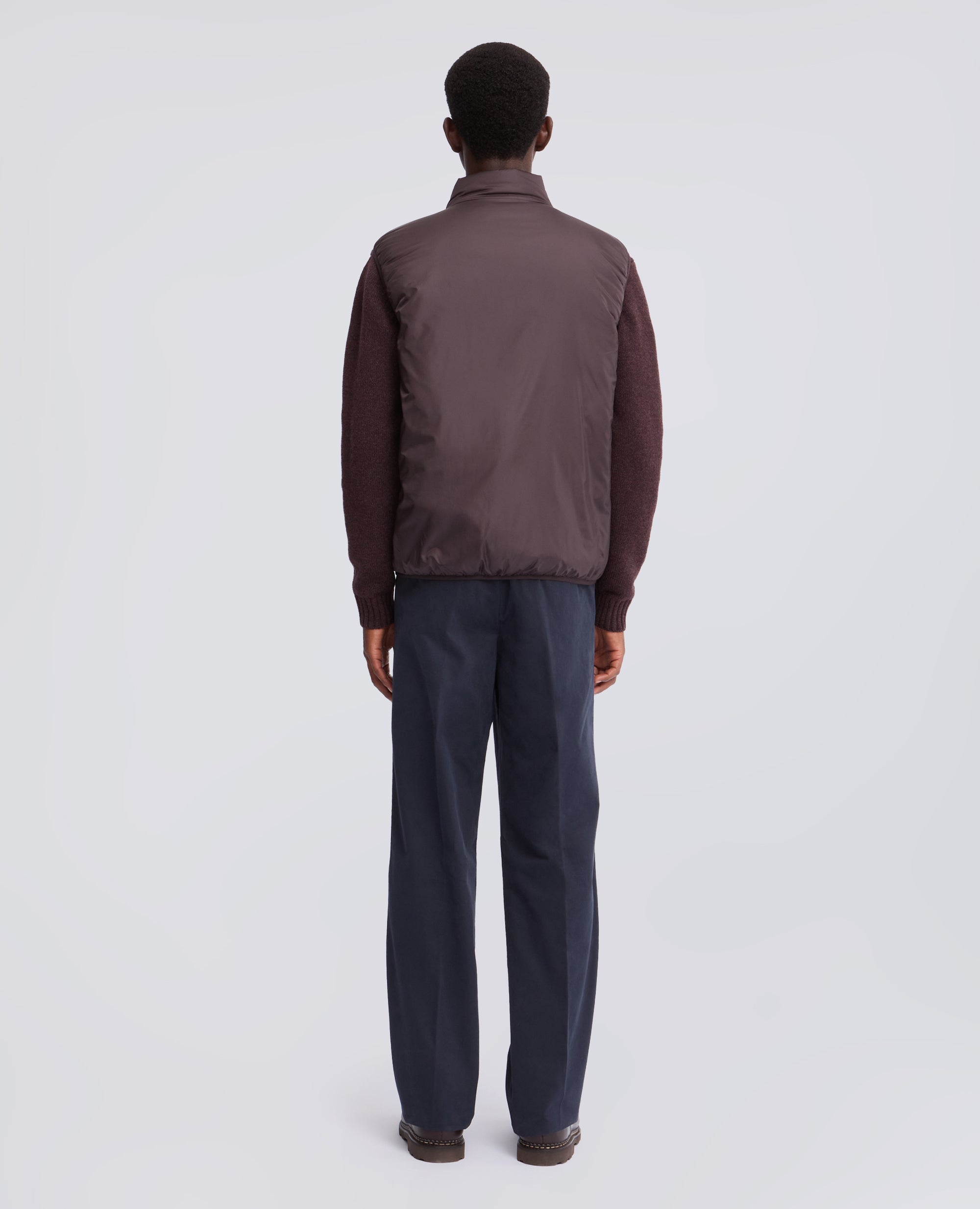 GILET -JIL- EN NYLON AVEC OUATE THERMORE - MARRON - ASPESI