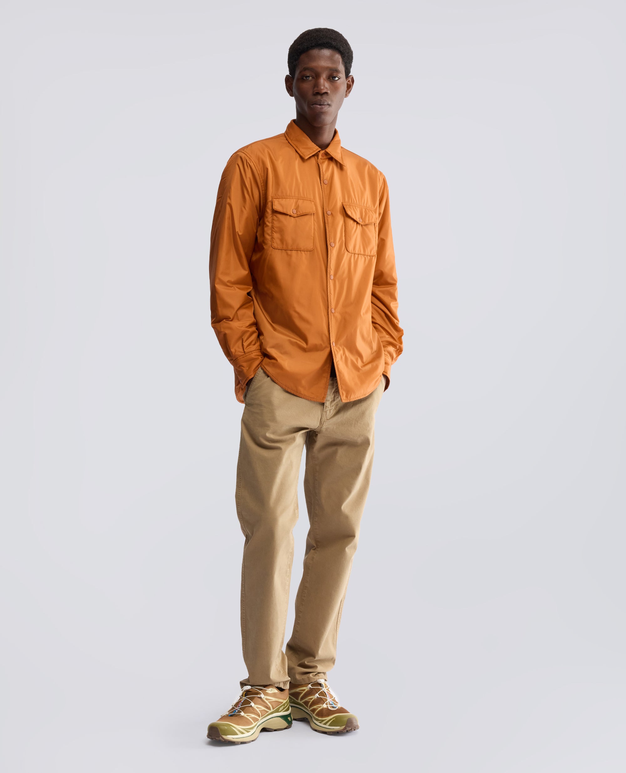 CAMICIA 13PIU IN NYLON CON OVATTA THERMORE® - ARANCIO - ASPESI