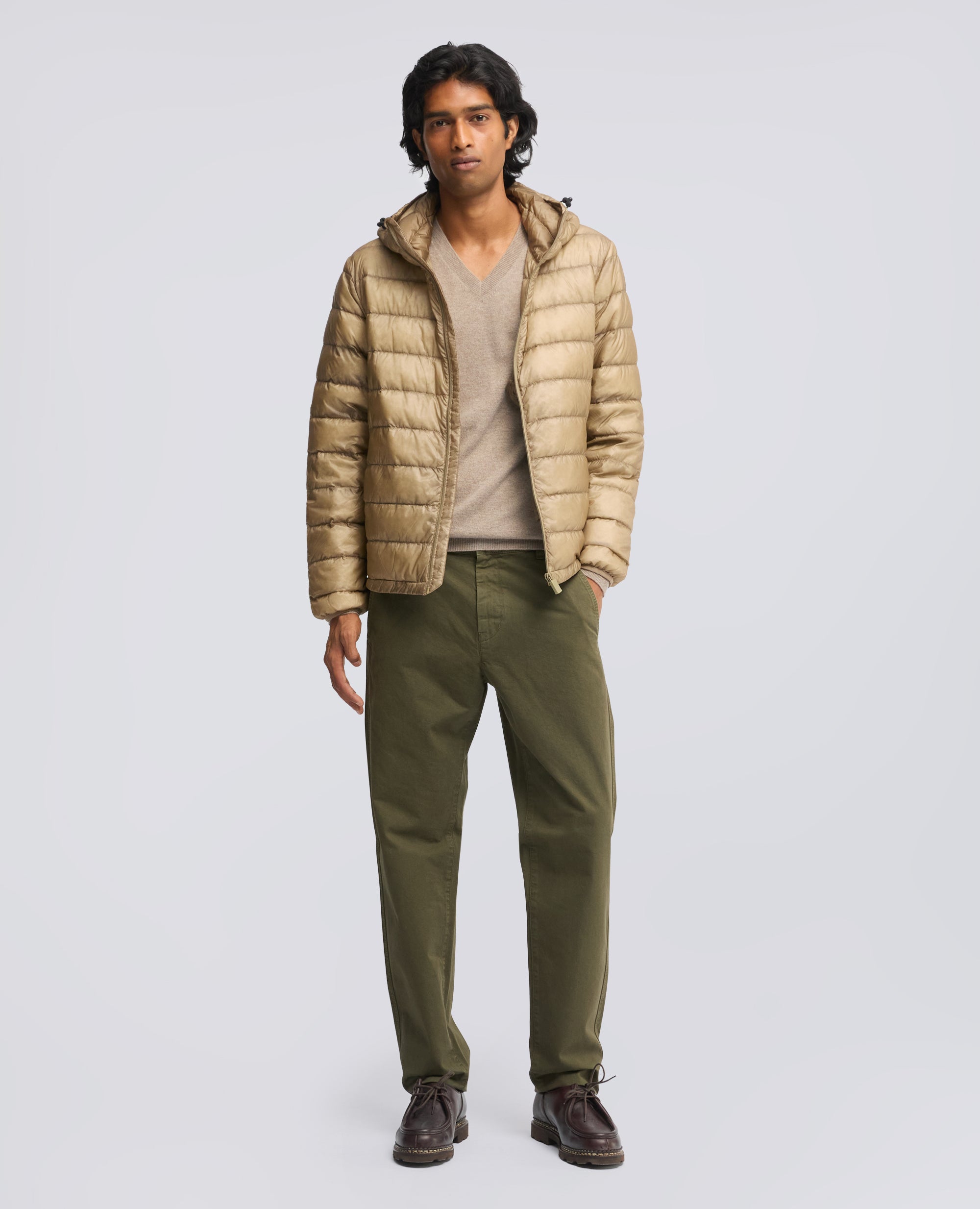 GIUBBOTTO IN NYLON IMBOTTITO - BEIGE - ASPESI