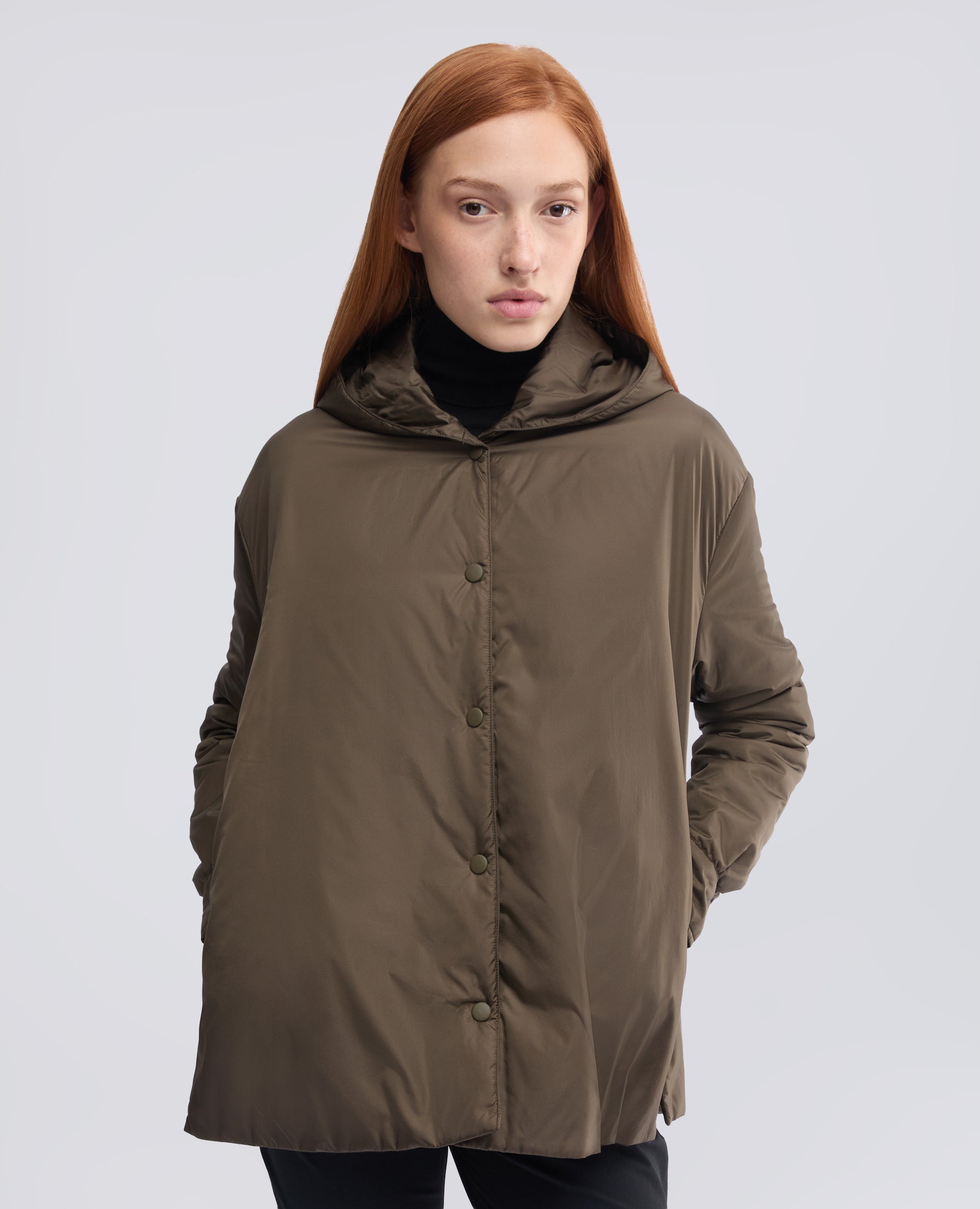 GIUBBOTTO IN NYLON IMBOTTITO CON OVATTA THERMORE - VERDE - ASPESI