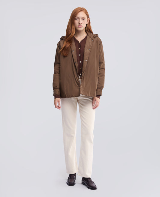 GIUBBOTTO IN NYLON IMBOTTITO CON OVATTA THERMORE - MARRONE - ASPESI