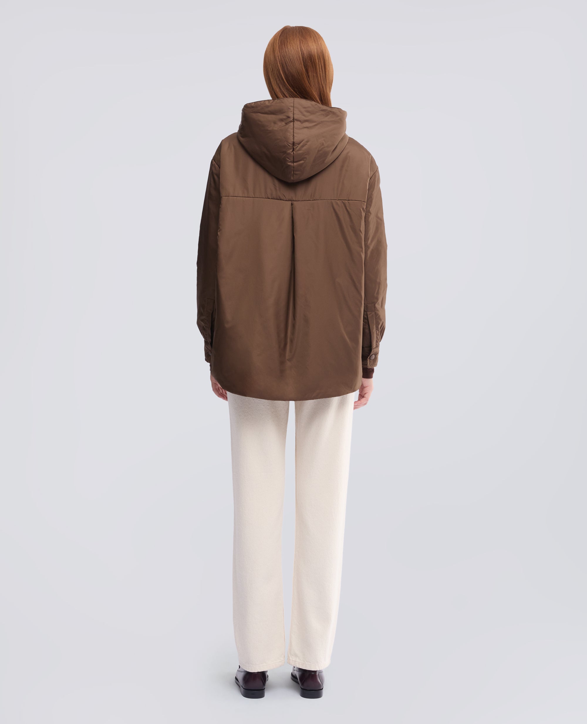GIUBBOTTO IN NYLON IMBOTTITO CON OVATTA THERMORE - MARRONE - ASPESI
