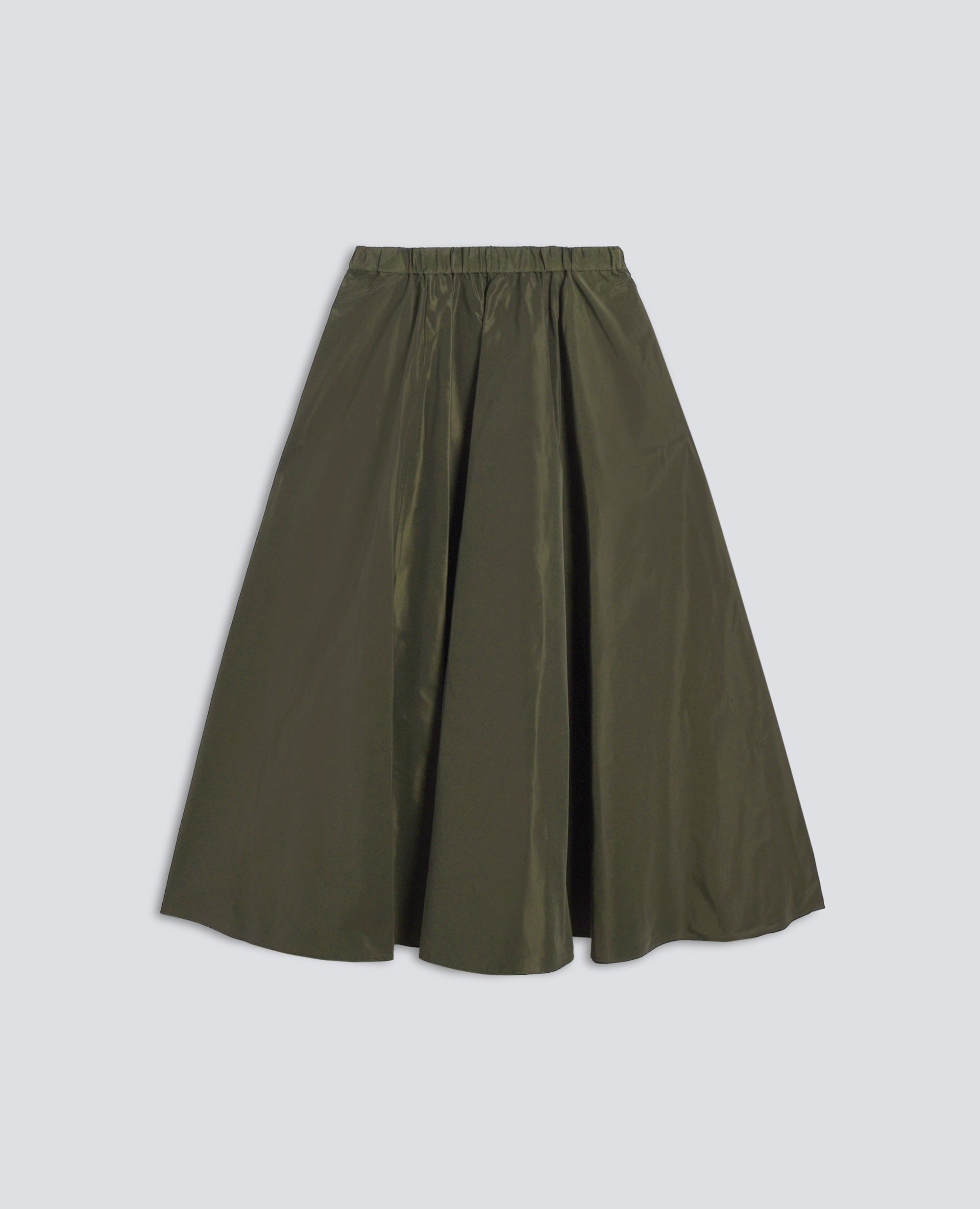 JUPE EVASEE EN TISSU TECHNIQUE - VERDE - ASPESI