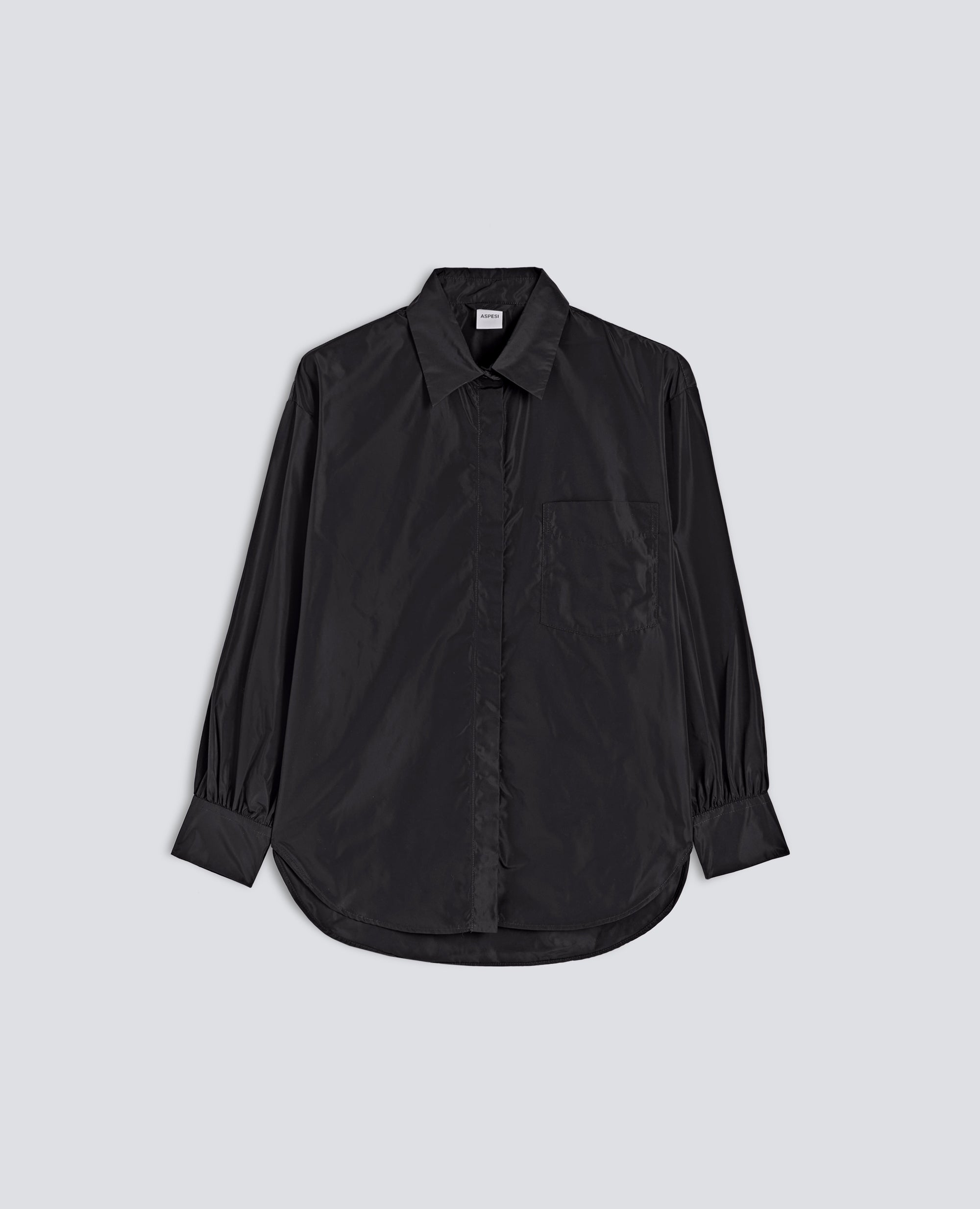 CHEMISE EN TISSU TECHNIQUE - NOIR - ASPESI