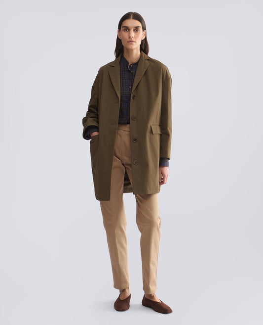 CAPPOTTO IN TELA DI MISTO COTONE CON OVATTA THERMORE® - VERDE - ASPESI