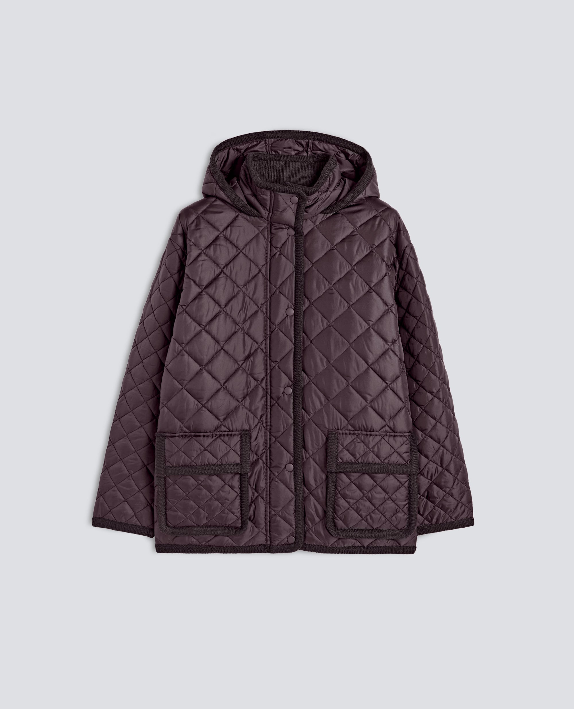 GIUBBOTTO IN NYLON IMBOTTITO IN OVATTA - MARRONE - ASPESI