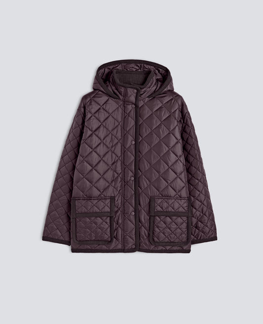 GIUBBOTTO IN NYLON IMBOTTITO IN OVATTA - MARRONE - ASPESI