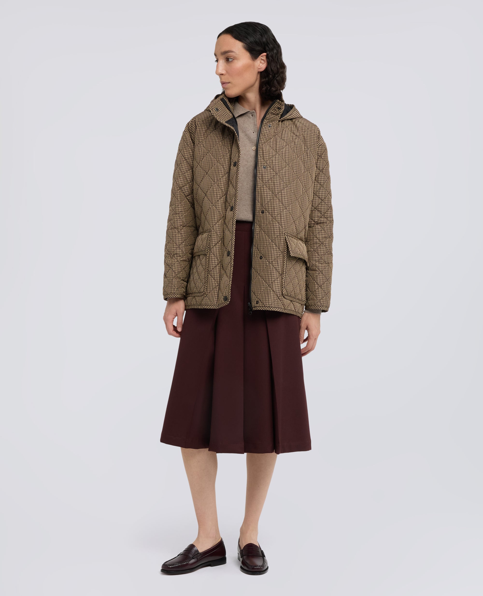 BLOUSON EN TAFFETAS DE POLYESTER TEINT EN FIL - MULTICOLOR - ASPESI