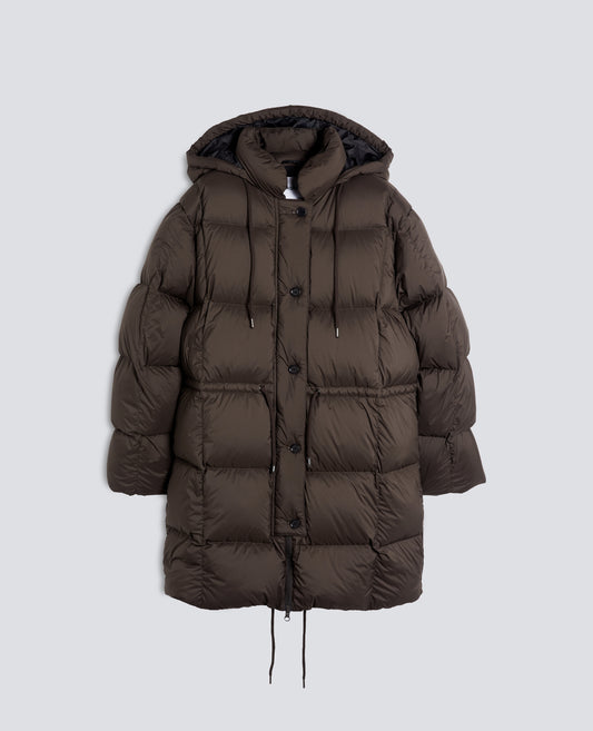 CAPPOTTO IN MICROFIBRA CON IMBOTTITURA - MARRONE - ASPESI