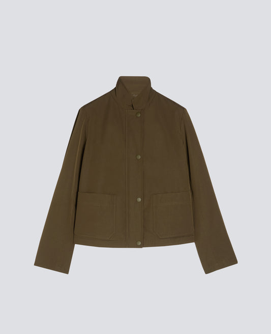 CHAQUETA EN LONA DE MEZCLA DE ALGODON - VERDE - ASPESI