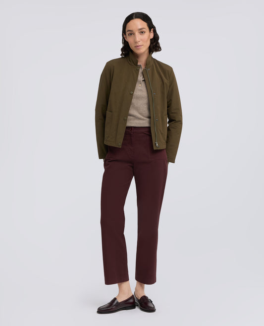 CHAQUETA EN LONA DE MEZCLA DE ALGODON - VERDE - ASPESI
