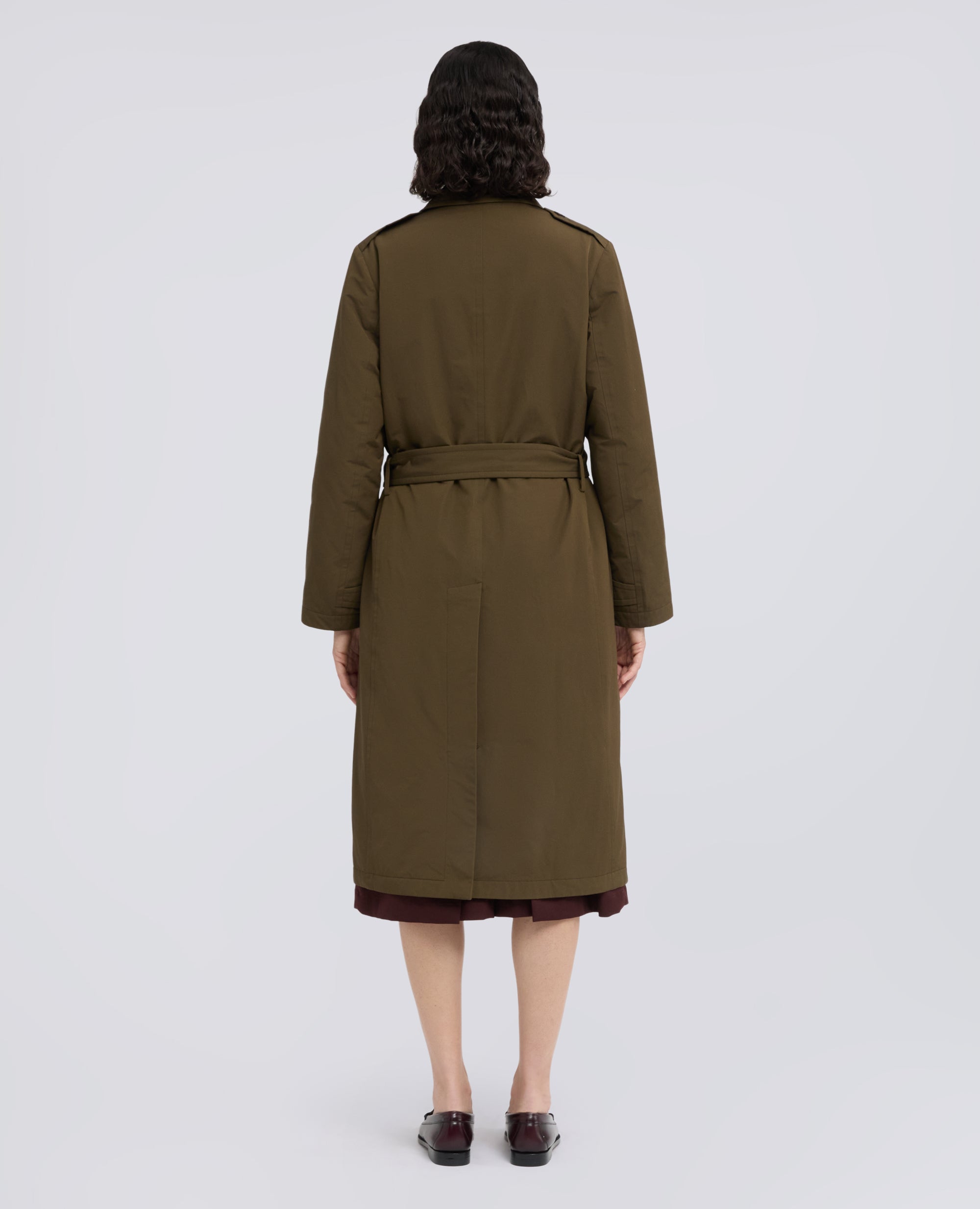 TRENCH IN TELA DI COTONE E POLIESTERE IMBOTTITO CON OVATTA THERMORE - VERDE - ASPESI