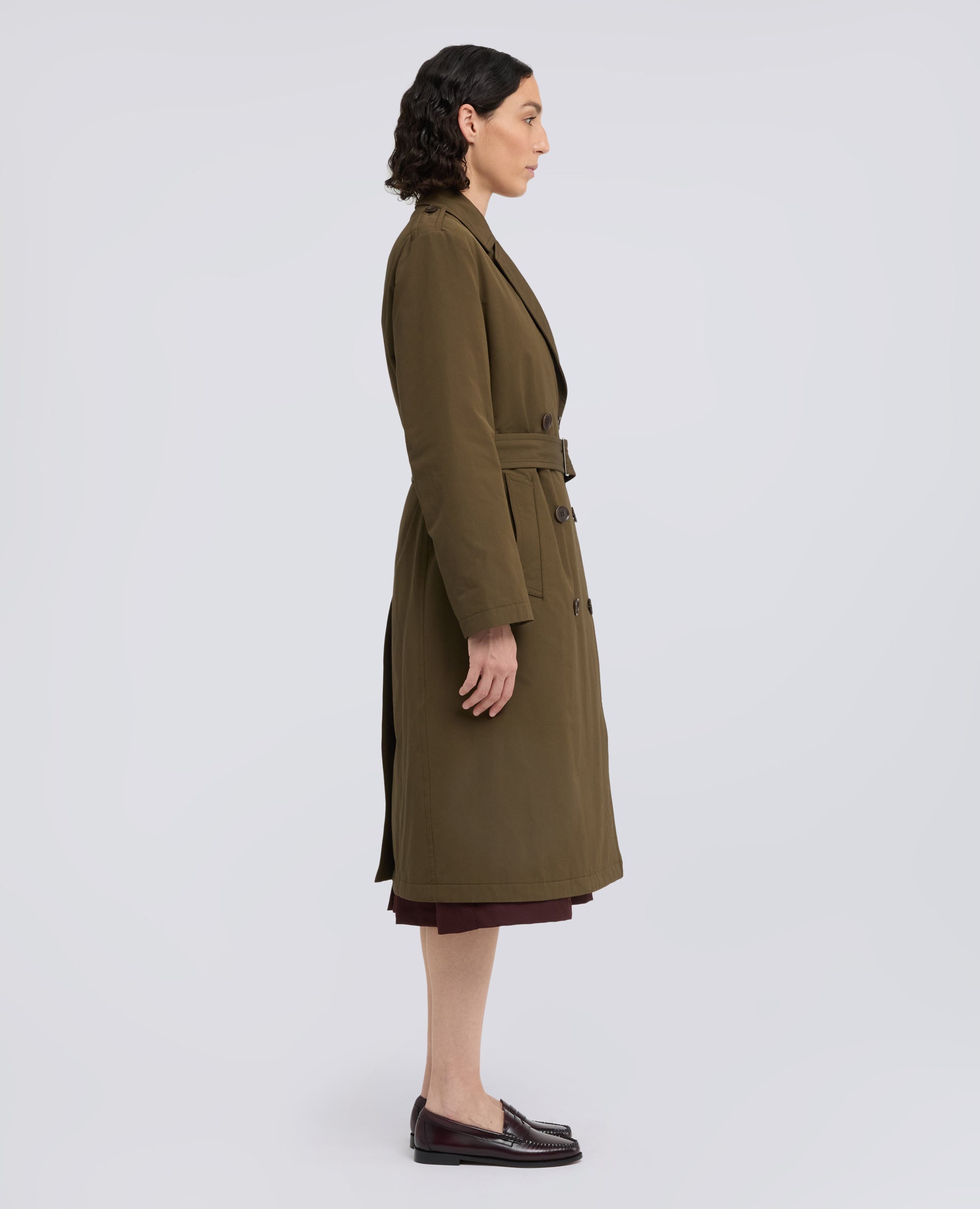 TRENCH IN TELA DI COTONE E POLIESTERE IMBOTTITO CON OVATTA THERMORE - VERDE - ASPESI