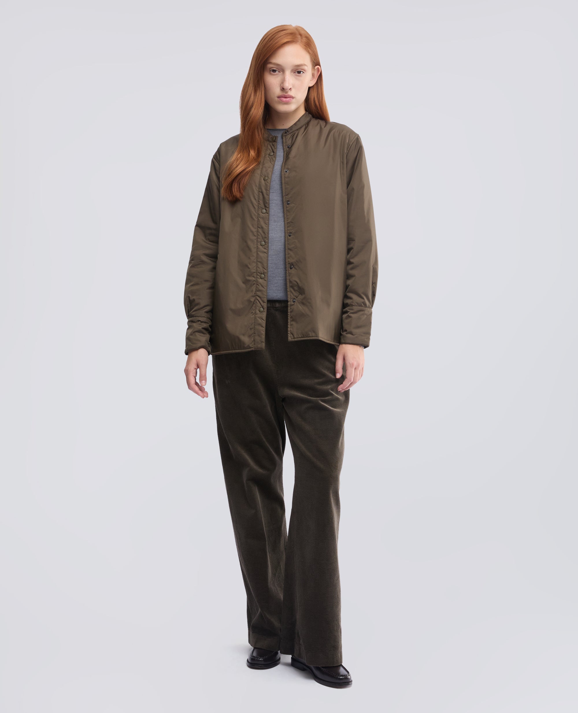 OVERSHIRT GLUE IN NYLON IMBOTTITA CON OVATTA THERMORE® - VERDE - ASPESI